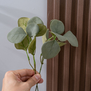 Plante artificielle CallaFloral à tige unique, feuille de sycomore ronde, gris, pour la décoration de la maison et des mariages, style INS - Product Image 2