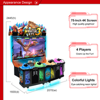 Monster Eye 3 Unite Ce Coin Operated Game Center 4 Players Light Gun Shooting Arcade Game Machine Console
