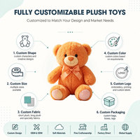 Ours en peluche rose doux avec nœud papillon pour enfants, cadeau d'anniversaire, décoration de chambre de bébé fille