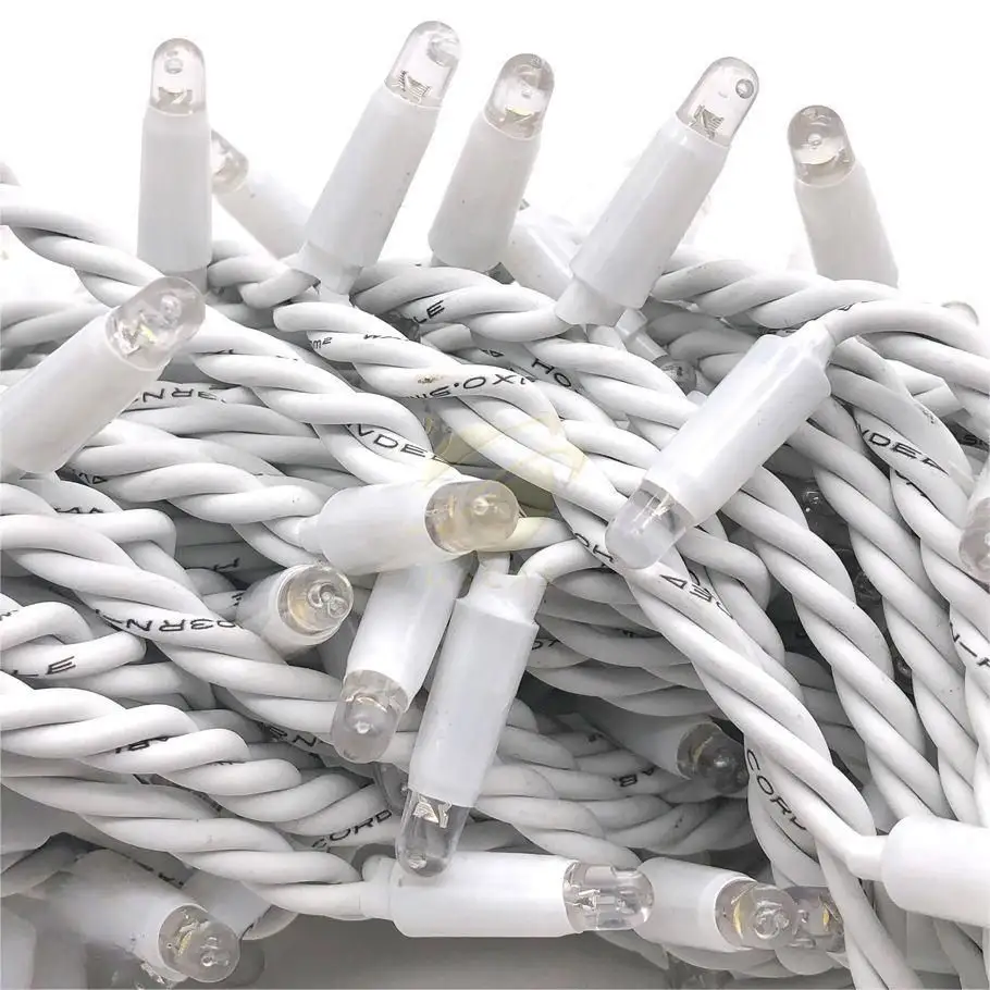 Holiday Decoration String Light Rubber Cable Light String For Outdoor