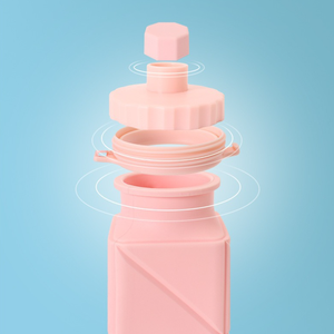 Bouteille d'eau pliable en silicone avec fonction de boisson directe, compatible lave-vaisselle et affichage de la température, pour adultes - Product Image 4