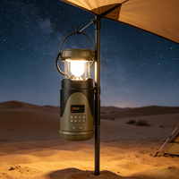 Lampe torche LED lumineuse, radio d'urgence AM FM WB, solaire et à manivelle