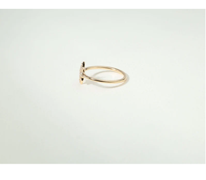 Bague de fiançailles en or massif 14 carats avec diamant étoile et grappe de diamants de laboratoire délicats, bague empilable céleste, cadeau élégant - Product Image 4