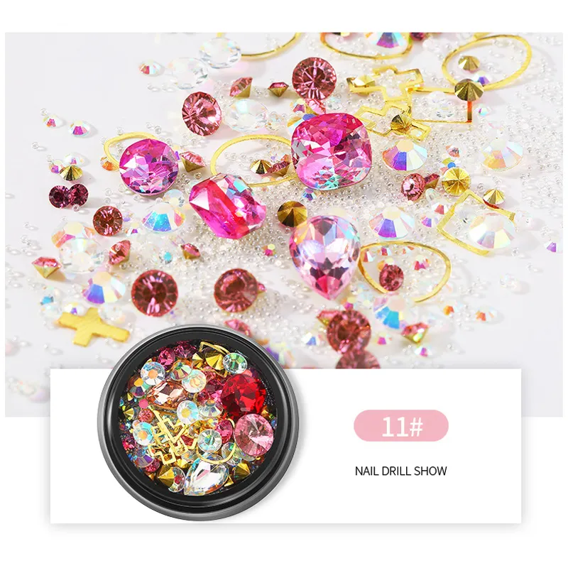 3D süslemeleri tırnak aracı tutkal Jewel Nail Art aksesuarları dekorasyon DIY 3D manikür Rhinestones tasarım