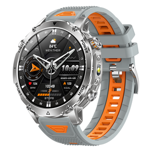 New AK106 1400mAh Large Battery Smart Watch with <b>LED</b> Flashlight BT Call IP68 Waterproof Steel Strap Outdoor Sports Smartwatch - Product Image 4