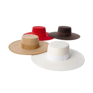 Fedora mùa thu và mùa đông mới thời trang thanh lịch lớn vành len cảm thấy đầu mũ dành cho người lớn phẳng-<span class=keywords><strong>Top</strong></span> Webbing lưỡi Fedora - Product Image 5