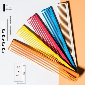 Peigne à dents larges Saka Kasha importé de Chine K4T, spécialisé pour les coupes de cheveux texturées de style japonais ; Peigne en bambou pour femmes et hommes avec marquages gradués - Product Image 2