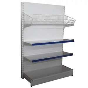 Kunden spezifische 4 Schichten Stahl Supermarkt Regale Display Rack Gondel