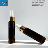 Botol plastik silinder Amber hewan peliharaan baru 30ml 50ml 100ml 120ml botol Dispenser Losion kosmetik dengan kabut halus untuk semprotan