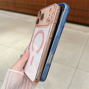 เคสโทรศัพท์ iPhone 16 15 14 13 สีลูกกวาดแบบแม่เหล็ก, เคสใส iPhone 17 Pro Max ป้องกันกล้องเต็มรูปแบบ - Product Image 2