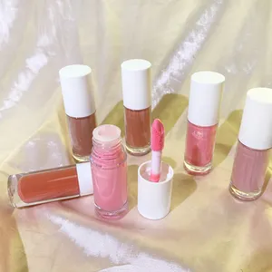 27 màu sắc bóng ẩm Lipgloss rõ ràng ánh sáng lung linh Rose hồng màu nude độ ẩm son bóng