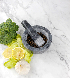 Maja de nuevo modelo de cocina casera creativa con piedra de molienda pulida para material de mármol triturador de ajo de grado alimenticio - Product Image 2