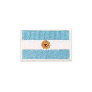 Parche de bandera nacional con broche de seguridad de 8x5cm, decoración de malla bordada en 3D de mezclilla personalizada al por mayor 2022 - Product Image 5