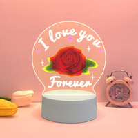 Op maat gemaakte Valentijnsdag cadeau verjaardag voor vrouwen baby bruiloft aandenkens bruidsmeisje gast kinderen 3D UV print nachtlampje