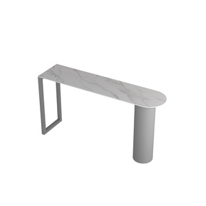 Table de cuisine et de salle à manger en métal de style nordique, table de comptoir minimaliste et chaises pour petits appartements - Product Image 6