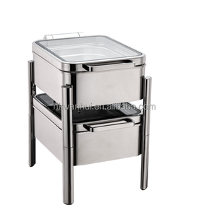 ชามอาหารสแตนเลสแบบเปียกดีไซน์แบบวางซ้อนกันได้สำหรับงานเลี้ยงทรงกลมและสี่เหลี่ยม - Product Image 4