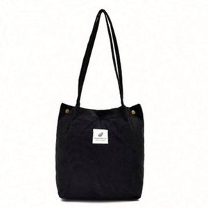 Bolsa de Mano de Corduroy con Logotipo Personalizado, Bolsa de Compras Ecológica y Reciclable - Product Image 5