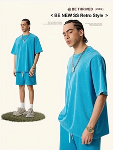 Camiseta Vintage Oversize para Hombre, Estilo Americano, Lavado Ácido, Desgastada, Personalizable - Product Image 3