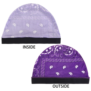 Bonnet de refroidissement à motif paisley, bonnet de perruque en polyester et élasthanne doux, bonnet de vague respirant et soyeux pour hommes - Product Image 5