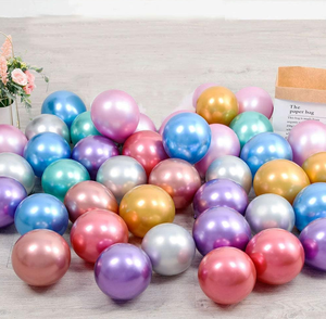 Palloncini Cromati Metallizzati 5 e 10 Pollici, Palloncini in Lattice per <span class=keywords><strong>Compleanno</strong></span>, Baby Shower, Matrimonio, Decorazioni per Feste <span class=keywords><strong>a</strong></span> <span class=keywords><strong>Tema</strong></span> Giungla - Product Image 5