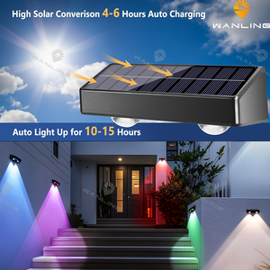 Солнечные светильники для забора, 3 режима, светодиодные, на батарейках, солнечные, уличные, водонепроницаемые, для сада, стен, двора, перил, ступеней, террасы, патио - Product Image 4