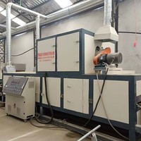 Mesin Pembuat Karpet Tikar Lantai PVC Otomatis PLC Sekrup Ganda dengan Sistem Drainase Berongga