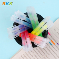 Logo personnalisé surligneurs et stylos 6 Pack couleurs surligneurs ensemble marqueur stylo adultes enfants fournitures scolaires couleur