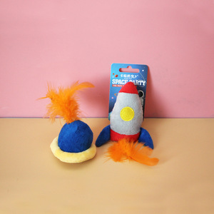 ของเล่นแมวซีรีส์การบิน ตุ๊กตารูปจรวด ของเล่นสัตว์เลี้ยงแบบอินเทอร์แอคทีฟ แก้เบื่อ - Product Image 2