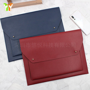 Venta al por mayor de cremallera de cuero PU carpeta de archivos bolsa portátil caso organizador de documentos caso con 3 bolsillos para uso escolar - Product Image 4