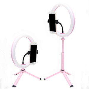 Anneau lumineux LED-10 10W avec supports pour téléphone, support TikTok, anneau lumineux LED de 10 pouces, largement utilisé pour les diffusions en direct et l'enregistrement vidéo - Product Image 4