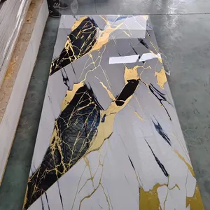 Customized UV Marble Substitute Decorative Wall Panel Uv Interior Pvc Marble Sheet Uv Board