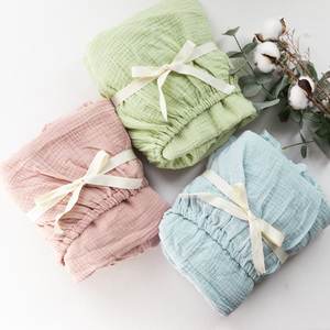 Super morbida e accogliente, su ordinazione il vostro formato 100% cotone organico doppio garza mussola del bambino <span class=keywords><strong>culla</strong></span> lenzuolo - Product Image 1