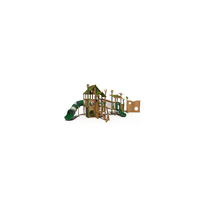 Équipement de terrain de jeu extérieur multi-activités pour enfants en bois de Robinia naturel certifié EN1176 pour parc communautaire et attraction touristique