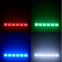 Super lumineux 200W LED RGBW 4in1 48 partition lumière stroboscopique DMX effets d'éclairage de scène blanc Dj barre de lavage pour DISCO et KTV