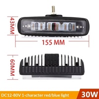Feux de signalisation LED pour chariot élévateur 30 W Rouge Bleu Zone de danger Avertissement Lumière d'atelier Système de chariot élévateur Sécurité Feux de travail LED