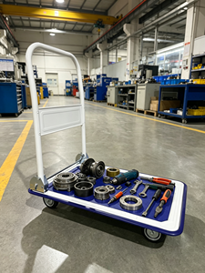 Carrello Pieghevole in Acciaio con 4 <span class=keywords><strong>Ruote</strong></span> Silenziose in PU <span class=keywords><strong>per</strong></span> Negozi, Magazzini e Logistica - Product Image 2