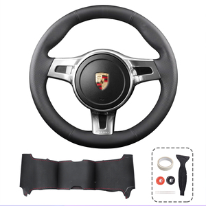 Vente d'usine, <span class=keywords><strong>housse</strong></span> <span class=keywords><strong>de</strong></span> <span class=keywords><strong>volant</strong></span> en cuir pour décoration intérieure, couture à la main, pour Porsche - Product Image 1