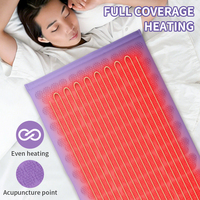 Tapis de massage électrique en silicone, matelas de massage réglable avec coussin de massage Shiatsu pour le cou, les épaules et le dos