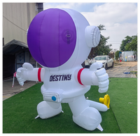 Mascotte gonflable géante de 6 m (20 pi) pour publicité, design personnalisé, personnage de dessin animé coloré, astronaute gonflable