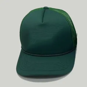 定制印刷标志5面板绿色泡沫网状卡车司机帽帽子