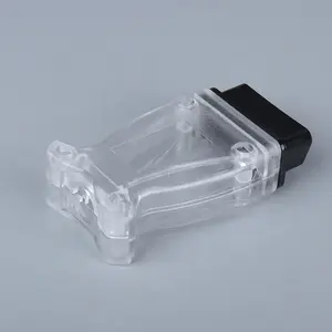 Carcasa transparente en forma de pez, Obd2 conector macho, escáner de coche, enchufe de arnés de cableado de 12V, cubierta cerrada, accesorios para automóviles