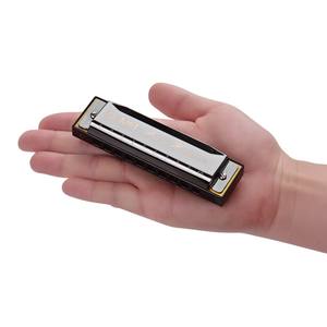 Harmonica Blues 1020 en Do, 10 trous, 20 mélodies, <span class=keywords><strong>diatonique</strong></span>, avec chiffon de nettoyage et boîte de rangement, bleu - Product Image 1