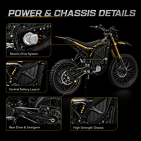 Moto tout-terrain Sur Ron 24,5 kW Ultra Bee Black Surron 74V 60Ah 120 km/h Ultra Bee Black Surron 2026