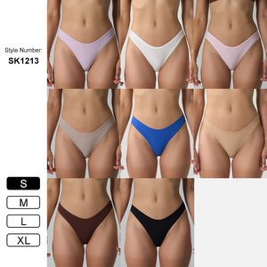 SK1213 String T <span class=keywords><strong>Sexy</strong></span> Femme Culotte Sport Yoga Extensible Respirant Entrejambe Anti-Bactérien Solide pour Adultes - Product Image 3