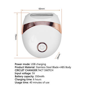 Afeitadora Eléctrica Inalámbrica Portátil Mini, Recargable por USB, Indolora, para Mujer, con Descuento - Product Image 2