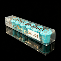 Boîte cadeau en PVC transparent écologique imprimée sur mesure, épaisseur 0,25-0,6 mm, matériaux recyclés pour l'emballage du café, personnalisable