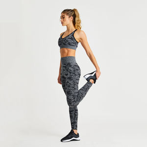 Conjunto Deportivo de 2 Piezas con Logotipo Personalizado, Chaqueta de Yoga y Leggings de Cintura Alta, Ropa Deportiva para Gimnasio, Conjunto de Yoga de Manga Larga para Mujer - Product Image 5