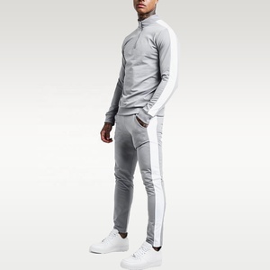 Chándal a rayas laterales con cremallera, ropa de moda de calle con logotipo personalizado, venta al por mayor - Product Image 2