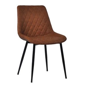 Chaise de restaurant de style nordique, design moderne, chaise de salle à manger en cuir avec pieds en bois - Product Image 4