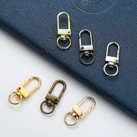Crochets de porte-clés pivotants en argent doré / Fermoirs à ressort en argent